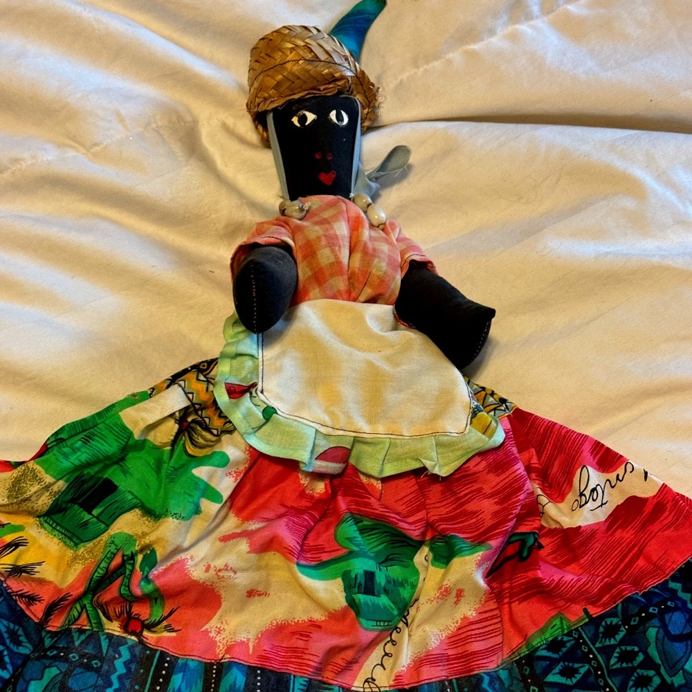 Handmade Fabric Scrap doll from the Islands